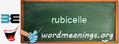 WordMeaning blackboard for rubicelle